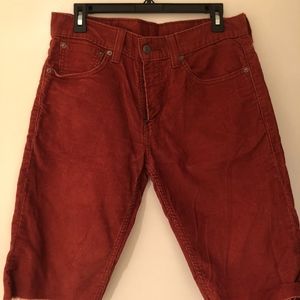 Levi's Corduroy Mens Shorts - Red size 32
